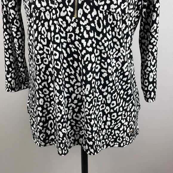 Ellen Tracy Zip Front Dress Blouse SZ S 3/4 Length Sleeves - Picture 3 of 13